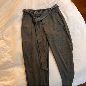 Banana Republic Charcoal Dress Pants with Tie Belt
